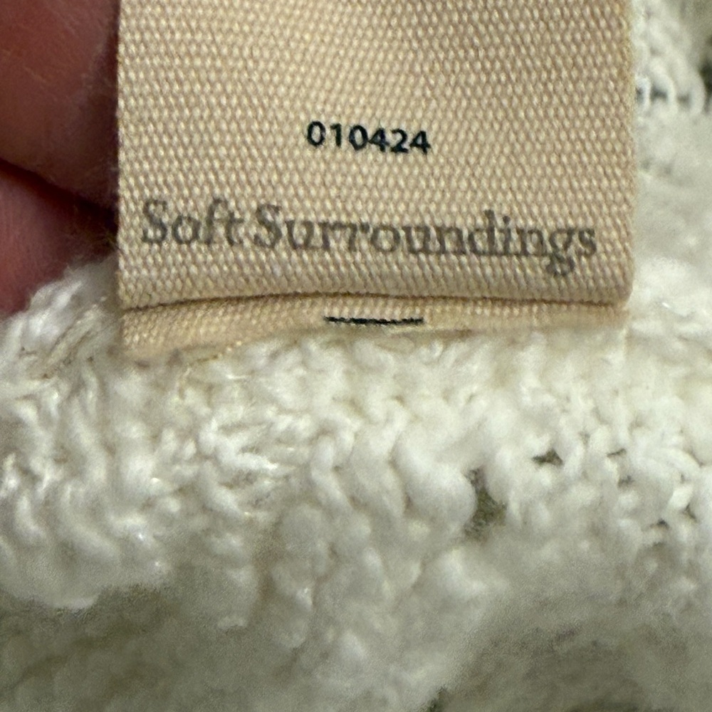 Soft Surroundings Calistoga Pointelle Cardigan Ivory Pearl M - Picture 5 of 9